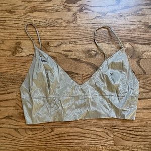 Sage Metallic Bralette